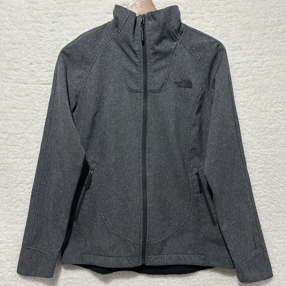 The North Face Jackets & Blazers - The North Face Windwall Soft Shell Women's Heather Gray Full Zip Jacket Size M/M